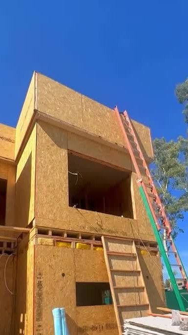 Estructura de wood frame en fabricación